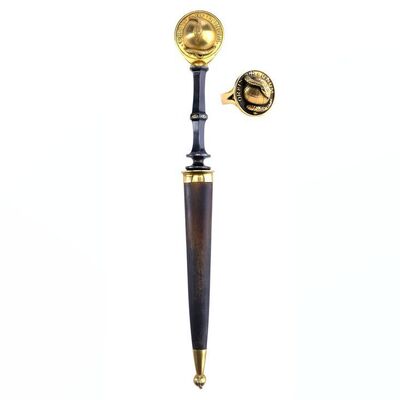 Lot # 1453: The Legend Of Zorro (2005) - Count Armand's (Rufus Sewell) Ring and Dagger
