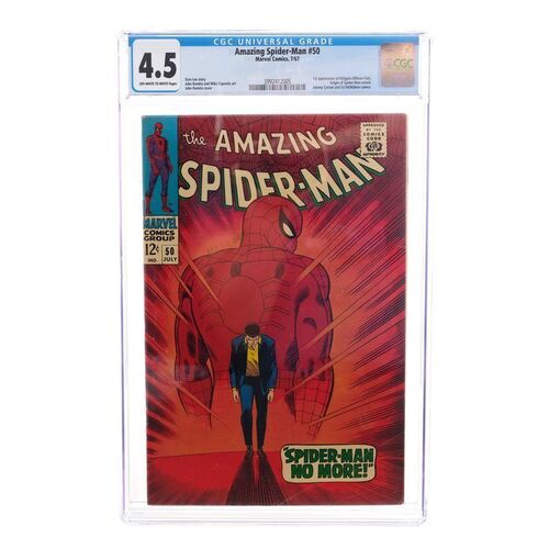 Lot # 1469: Marvel Comics - The Amazing Spider-Man No. 50 CGC 4.5