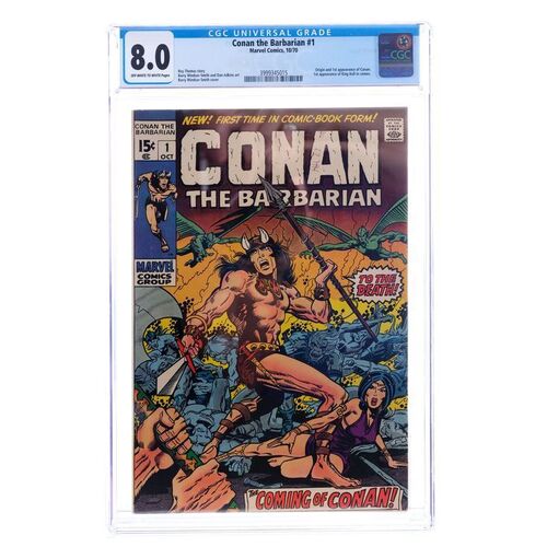 Lot # 1493: Marvel Comics - Conan No. 1 CGC 8.0