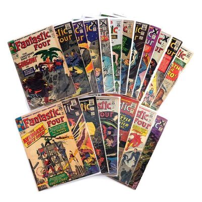 Lot # 1502: Marvel Comics - Fantastic Four No. 26-53 and Fantastic Four Annual No. 1 [Qty. 19]