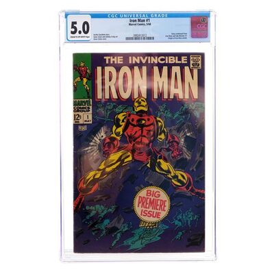Lot # 1510: Marvel Comics - Iron Man No. 1 CGC 5.0
