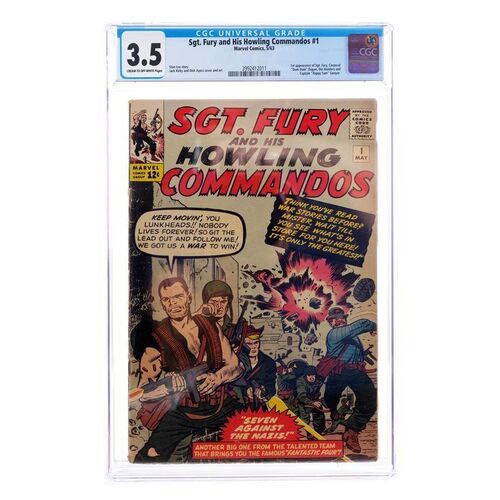 Lot # 1519: Marvel Comics - Sgt. Fury No. 1 CGC 3.5