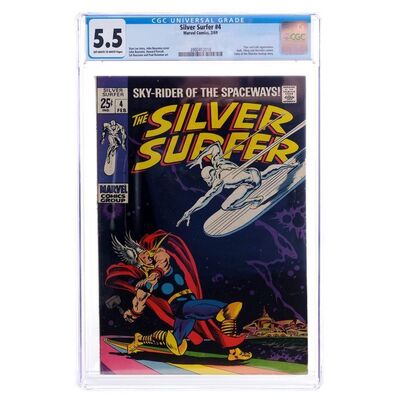 Lot # 1522: Marvel Comics - Silver Surfer No. 4 CGC 5.5
