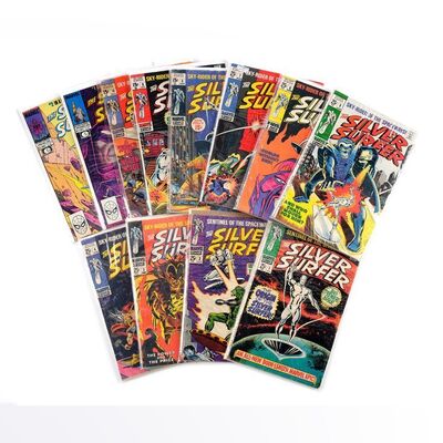 Lot # 1523: Marvel Comics - J.W. Rinzler Collection: Silver Surfer No. 1-10 and The Silver Surfer (Limited Series) No. 1 and 2 [Qty. 12]