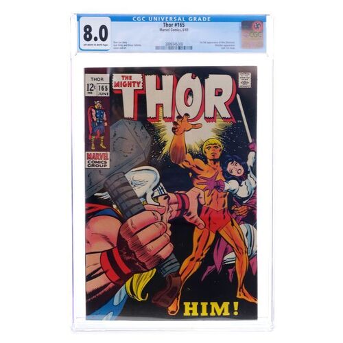 Lot # 1528: Marvel Comics - Thor No. 165 CGC 8.0