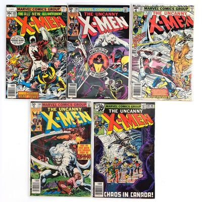 Lot # 1536: Marvel Comics - Alpha Flight Lot: X-Men No. 109, 120, 121, 139 and 140