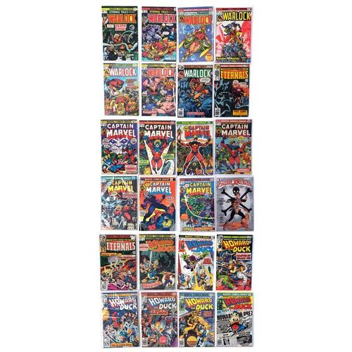 Lot # 1539: Marvel Comics/Star Reach Publications - J.W. Rinzler Collection: Set of 24 Captain Marvel, Strange Tales, Warlock, Star Reach, Eternals, and Howard the Duck Bronze Age Issues