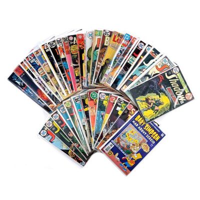 Lot # 1558: Multiple Publishers - J.W. Rinzler Collection: Set of 36 Swamp Thing, Shadow, Action Comics, Superman, Superman's Girl Friend, Lois Lane, Batman, Claw the Unconquered, The Flash, The Phantom Stranger, Shazam!, Captain Victory, Four Color, Dell