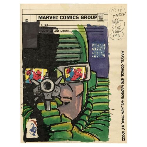 Lot # 1576: Marvel Comics - Marvel Team-Up No. 108 Final Cover Prelim by Ed Hannigan