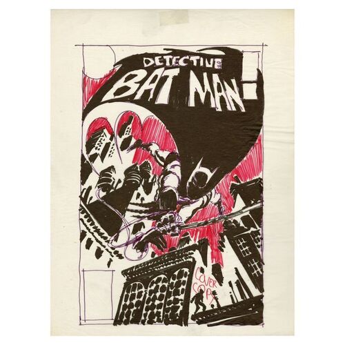 Lot # 1586: DC Comics - Detective Comics No. 529 Final Cover Prelim by Ed Hannigan