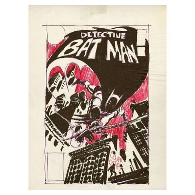 Lot # 1586: DC Comics - Detective Comics No. 529 Final Cover Prelim by Ed Hannigan
