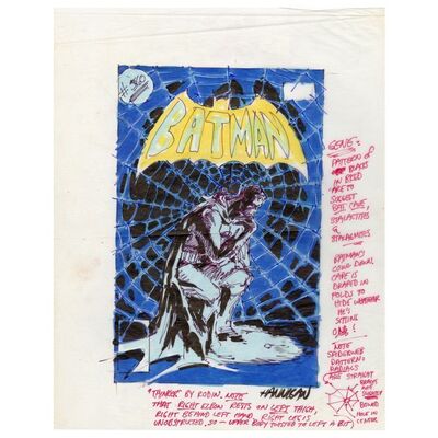 Lot # 1589: DC Comics - Detective Comics No. 560 Final Cover Prelim by Ed Hannigan