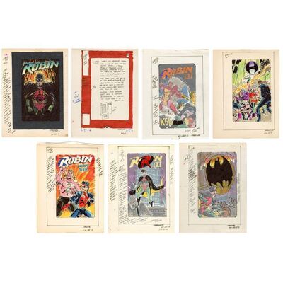 Lot # 1593: DC Comics - Robin III No. 1-4 Cover Prelims by Ed Hannigan