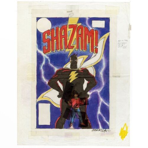 Lot # 1595: DC Comics - Shazam!: The New Beginning No. 1 Final Cover Prelim by Ed Hannigan