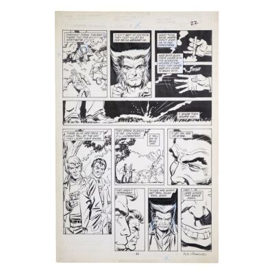 Lot # 1607: Marvel Comics - Spider-Man Versus Wolverine No. 1 P. 22 by Mark D. Bright and Al Williamson