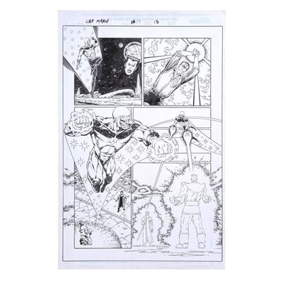 Lot # 1612: Marvel Comics - Captain Marvel Vol. 4 No. 17 P. 13 by Jim Starlin and Al Milgrom