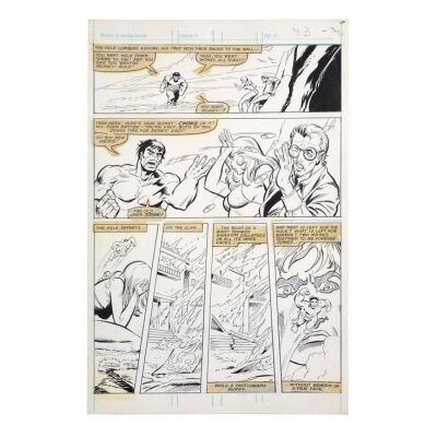 Lot # 1618: Marvel Comics - Hulk! No. 16 P. 43 by Mike Zeck and John Tartaglione