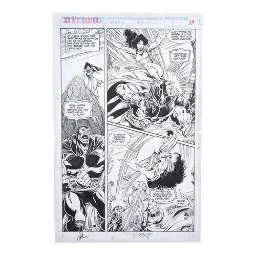 Lot # 1621: Marvel Comics - Silver Surfer Vol. 3 No. 46 P. 18 by Ron Lim and Tom Christopher
