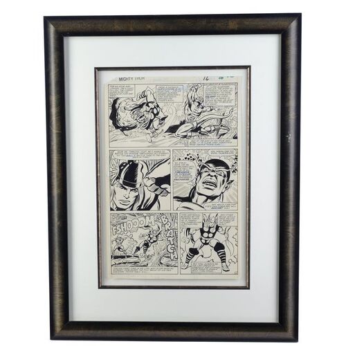 Lot # 1622: Marvel Comics - J.W. Rinzler Collection: Framed Thor No. 325 P. 12 by Alan Kupperberg and Jim Mooney