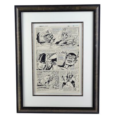 Lot # 1622: Marvel Comics - J.W. Rinzler Collection: Framed Thor No. 325 P. 12 by Alan Kupperberg and Jim Mooney