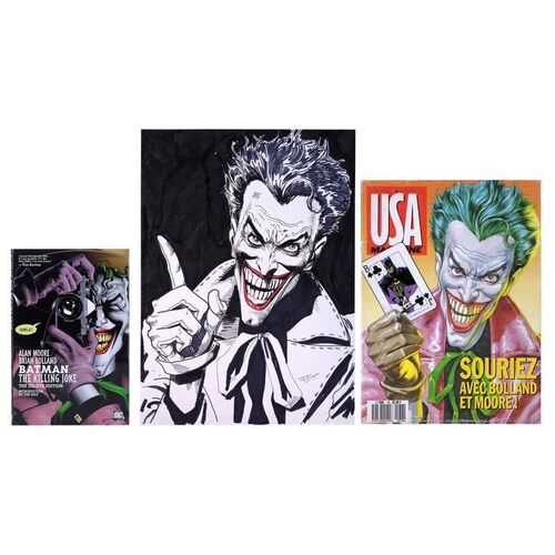 Lot # 1630: Comics Usa - Hand-Drawn Brian Bolland Batman: The Killing Joke Cover from USA Magazine No. 36