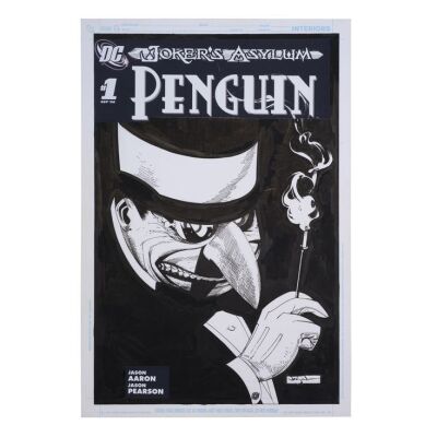 Lot # 1632: DC Comics - Joker's Asylum: Penguin No. 1 Cover by Jason Pearson