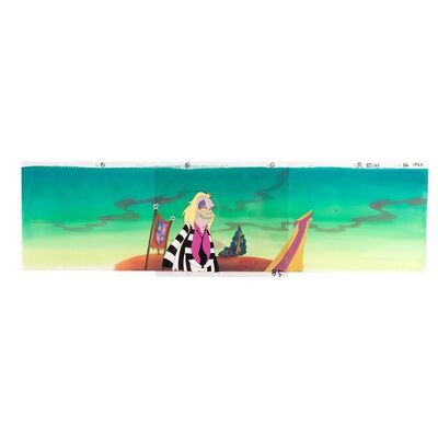 Lot # 1647: Beetlejuice (T.V. Series, 1989 - 1991) - Hand-Painted Beetlejuice Production Animation Cel with Background