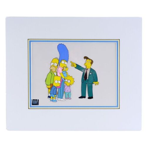 Lot # 1660: The Simpsons (T.V. Series, 1994) - "Itchy & Scratchy Land" Hand-Painted Production Animation Cel