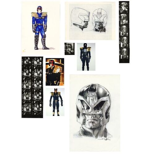 Lot # 1674: Judge Dredd (1995) - Charles Lippincott Collection: Printed Judge Dredd Costume and Helmet Concepts