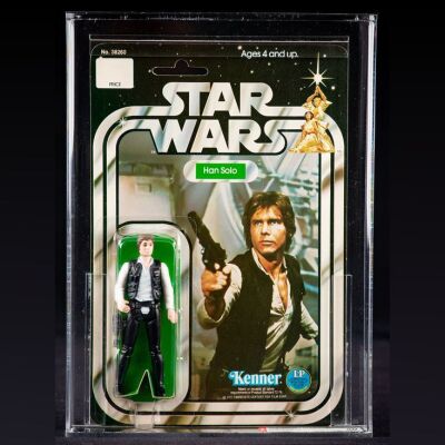 Lot # 1676: Star Wars: A New Hope (1977) - Charles Lippincott Collection: Han Solo Small Head SW12A AFA 80 NM