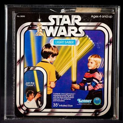 Lot # 1680: Star Wars: A New Hope (1977) - Charles Lippincott Collection: Inflatable Light Saber AFA 85 NM+