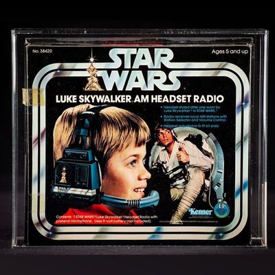 Lot # 1681: Star Wars: A New Hope (1977) - Charles Lippincott Collection: Luke Skywalker AM Headset Radio AFA 85 NM+