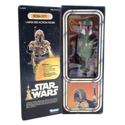 Lot # 1682: Star Wars: A New Hope (1977) - Charles Lippincott Collection: Boba Fett Large Size Action Figure - Sealed