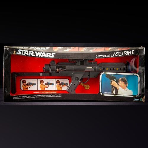 Lot # 1683: Star Wars: A New Hope (1977) - Charles Lippincott Collection: 3 Position Laser Rifle - Sealed
