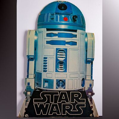 Lot # 1698: Star Wars: A New Hope (1977) - Charles Lippincott Collection: R2-D2 and Death Star Hanging Store Display