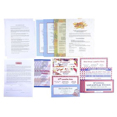 Lot # 1747: Lucasfilm - J.W. Rinzler Collection: Lucasfilm Picnic Invitations