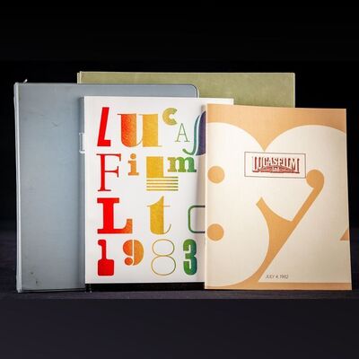Lot # 1753: Lucasfilm - J.W. Rinzler Collection: 1982-1983 Lucasfilm Company Yearbooks with Employee Handbook and Photo Album