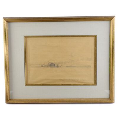 Lot # 1770: Star Wars: A New Hope (1977) - J.W. Rinzler Collection: Framed Hand-Drawn Nicholas Coleman "Luke on Tatooine" Prelim Sketch