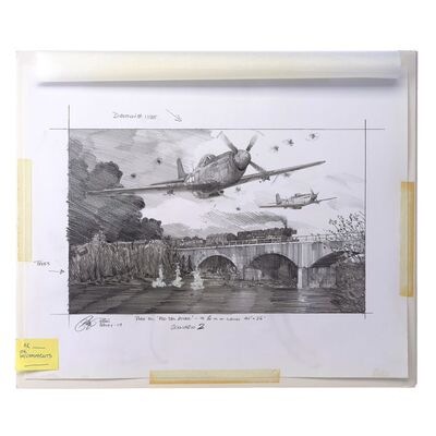 Lot # 1771: Red Tails (2012) - J.W. Rinzler Collection: Pair of Hand-Drawn Robert Bailey Concept Illustrations