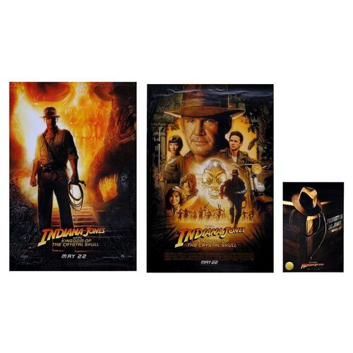 Lot # 1780: Indiana Jones And The Kingdom Of The Crystal Skull (2008) - J.W. Rinzler Collection: Set of Three Posters