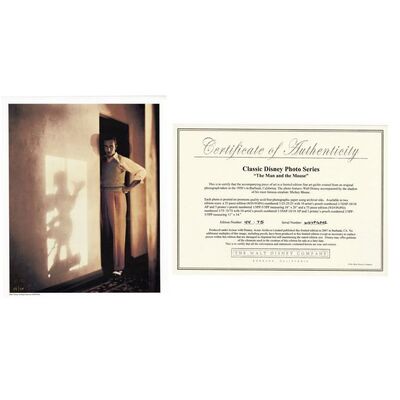 Lot # 1814: Walt Disney - J.W. Rinzler Collection: Walt Disney "The Man and the Mouse" Photo