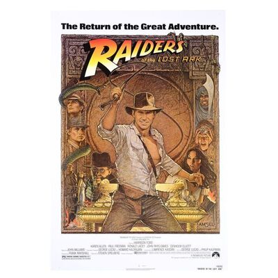 Lot # 1819: Raiders Of The Lost Ark (1981) - Howard Kazanjian Collection: 1982 US Re-Release One-Sheet