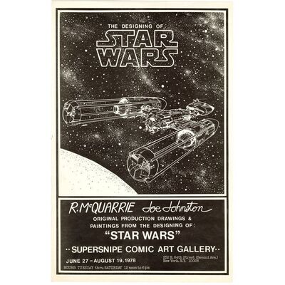 Lot # 1822: Star Wars: A New Hope (1977) - "The Designing of Star Wars" Supersnipe Gallery Vintage Poster