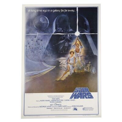 Lot # 1826: Star Wars: A New Hope (1977) - International Style "A" One-Sheet
