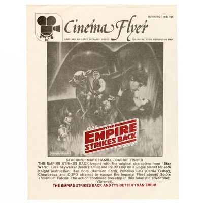 Lot # 1832: Star Wars: The Empire Strikes Back (1980) - Military-Only Movie Theater Flyer