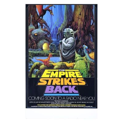Lot # 1834: Star Wars: The Empire Strikes Back (Radio Series, 1983) - Howard Kazanjian Collection: 1982 US National Public Radio Poster