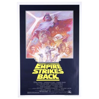 Lot # 1836: Star Wars: The Empire Strikes Back (1980) - Howard Kazanjian Collection: Summer 1981 US Re-Release One-Sheet