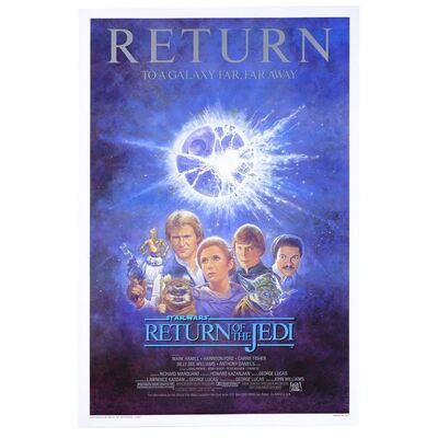 Lot # 1843: Star Wars: Return Of The Jedi (1983) - Howard Kazanjian Collection: NSS Re-Release One-Sheet