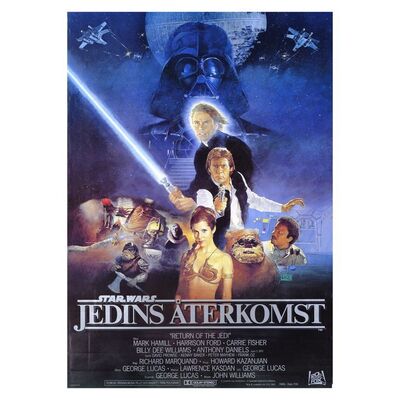 Lot # 1847: Star Wars: Return Of The Jedi (1983) - Howard Kazanjian Collection: Swedish Style "B" One-Sheet