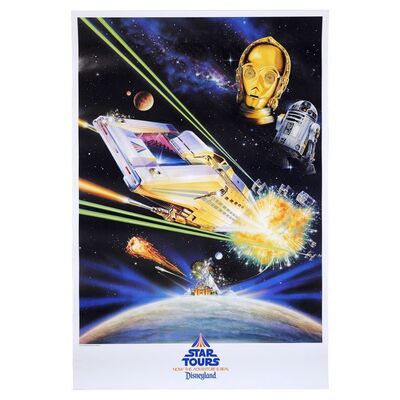 Lot # 1848: Star Wars: Star Tours - Opening Poster